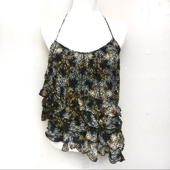 💎 Free People asymmetric floral ruffle blouse - Picture 3 of 8